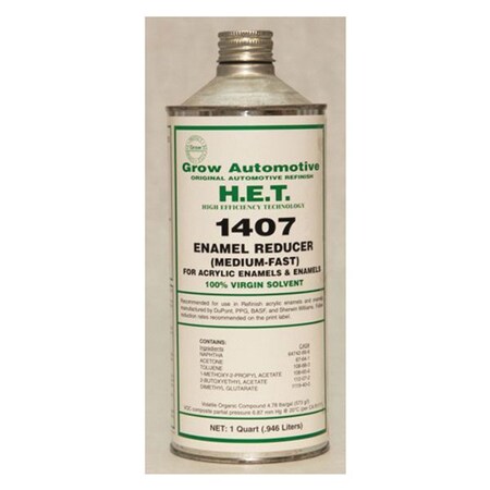 Grow Automotive ENAMEL REDUCER MED-FAST Quart 1407/04